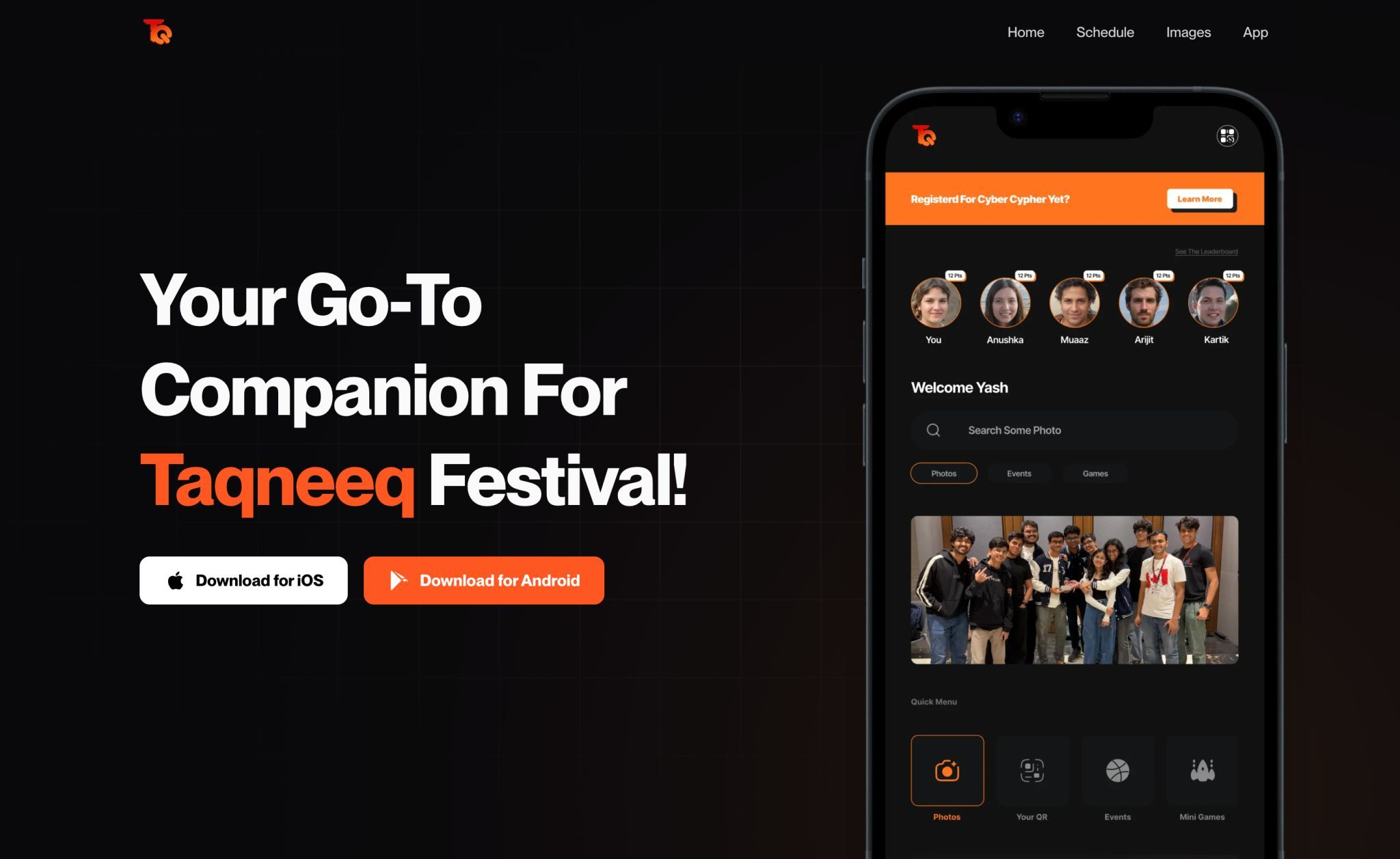 Taqneeq Fest App screenshot